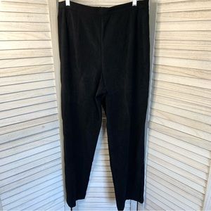 R&K Originals Vintage Faux Suede Solid Black High Waisted Trouser Dress Pants